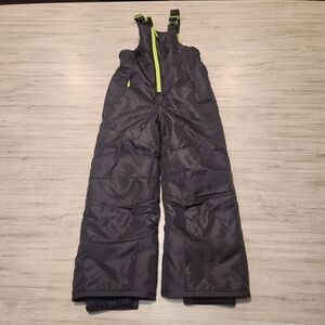 Champion Snow Bibs Boys Black And Green Size Small 6/7
